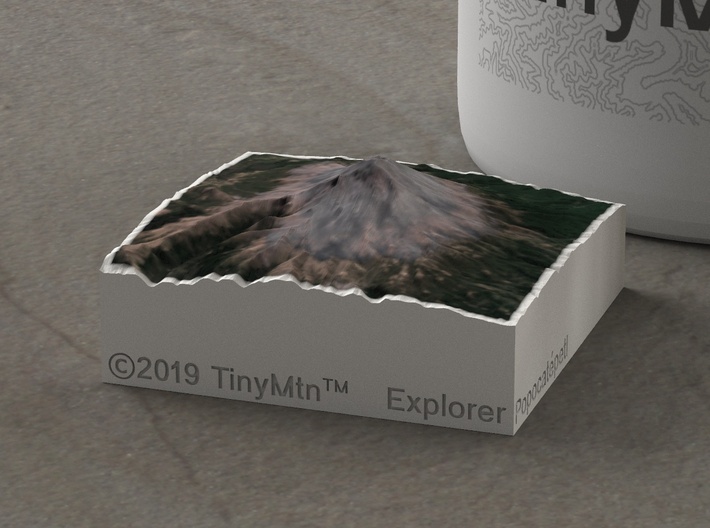 Popocatépetl, Mexico, 1:250000, Explorer 3d printed 