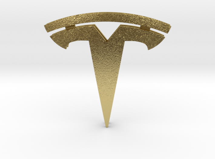 Tesla pendant 3d printed