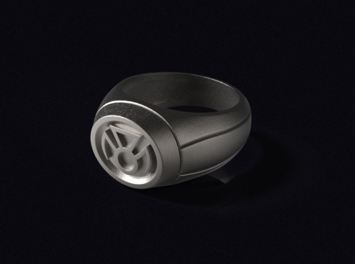 Phantasm Lantern Ring 3d printed 3D render of the ring in Polished Bronzed-Silver Steel