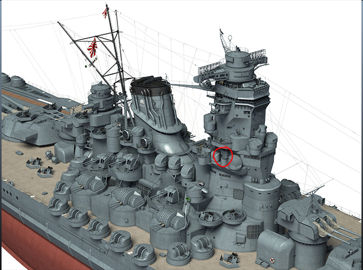 1/144 IJN Yamato Compass Platform Set 3d printed