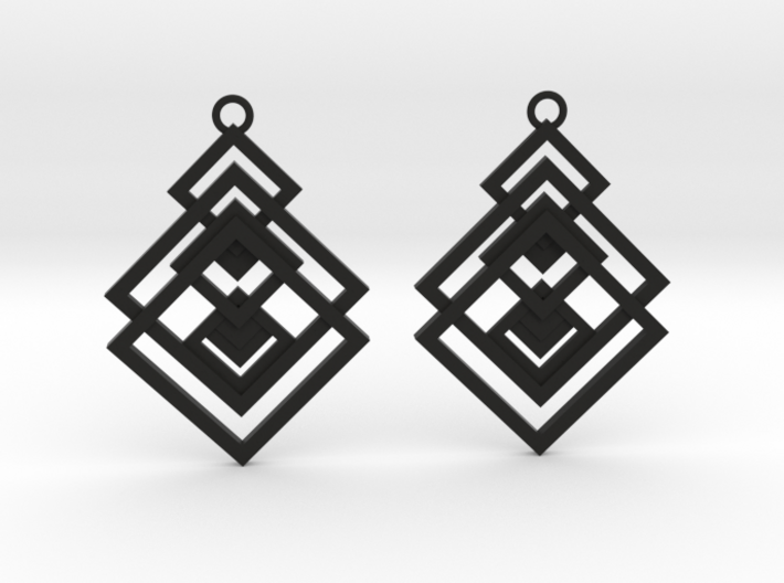 Geometrical earrings no.17 3d printed