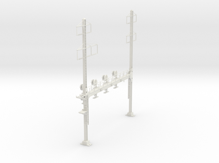 CATENARY PRR BEAM SIG 4 TRACK 2-3PHASE N SCALE 3d printed