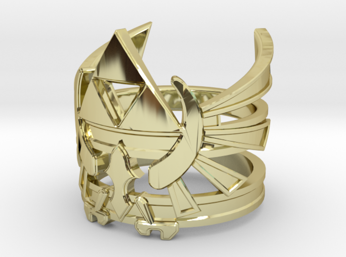 Triforce Ring - 15 to 22 3d printed