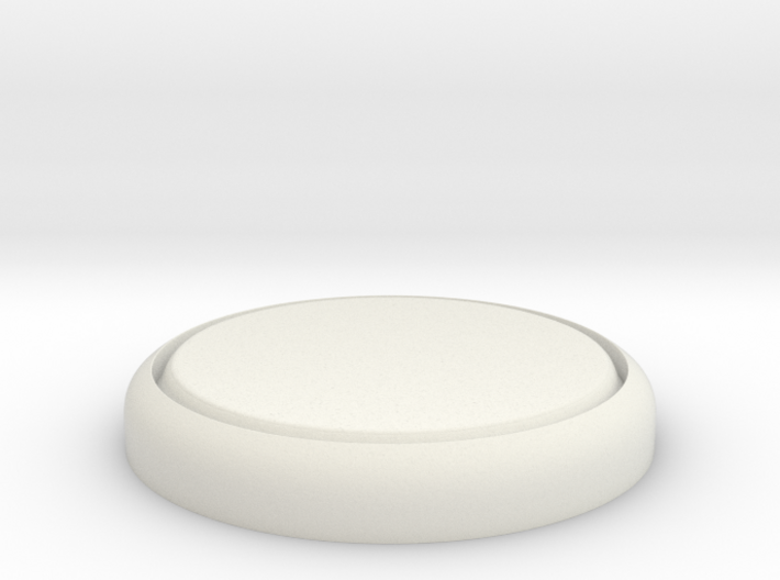 Flat 1&quot; Circular Miniature Base Plate 3d printed