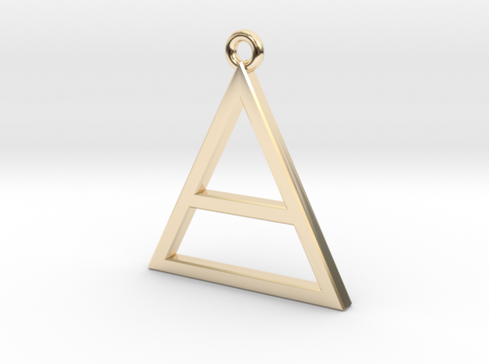 Pure Gold or Silver Triangle, Special Gift 3d printed