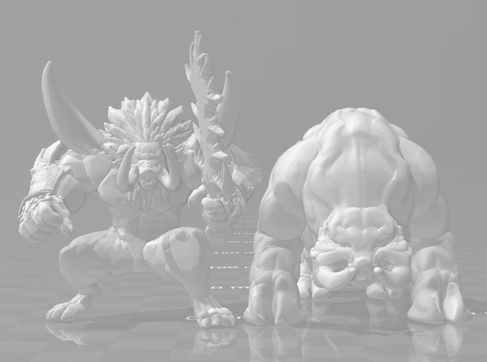 Ganon Giant Hog Beast 1/60 miniature games and rpg 3d printed 