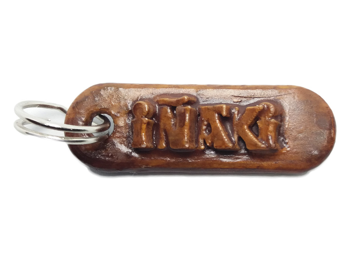 IÑAKI Personalized keychain embossed letters 3d printed