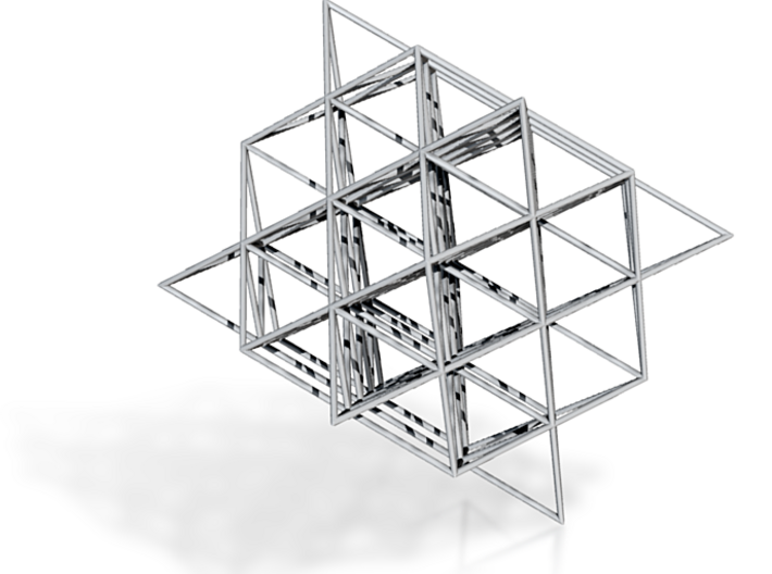 64 Tetrahedron Grid 5 cm. 3d printed