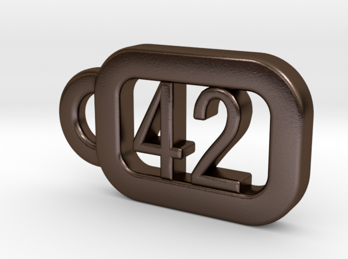 Keyring H2G2 - The ultimate answer is 42 3d printed