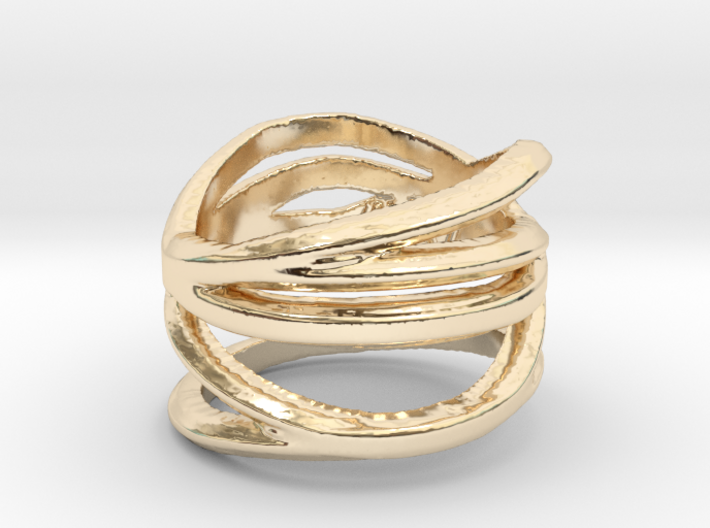 Strands Ring Size 8 3d printed