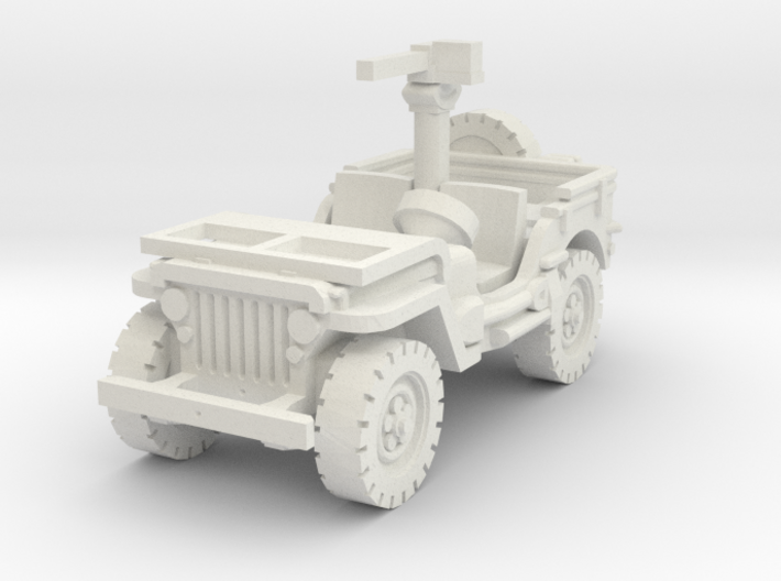Jeep Willys 30 cal (window down) 1/76 3d printed