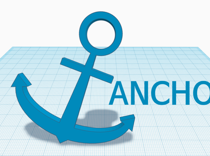 [1DAY_1CAD] ANCHOR 3d printed 