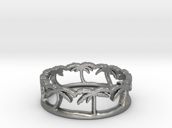 Palm Tree Ring 3d printed