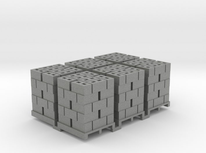 Pallet Of Cinder Blocks 5 High 6 Pack 1-87 HO Scal (5FAWFJCJP) by