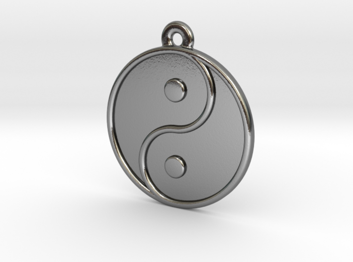 Engraveable Chinese Ying Yang Pendant ~mk 2~ 3d printed