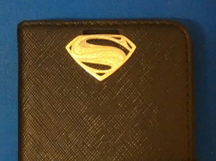 Man Of Steel Emblem - With Pegs 3d printed Accessory - Attached to wallet