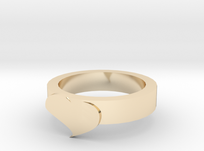Cute Heart Ring 3d printed