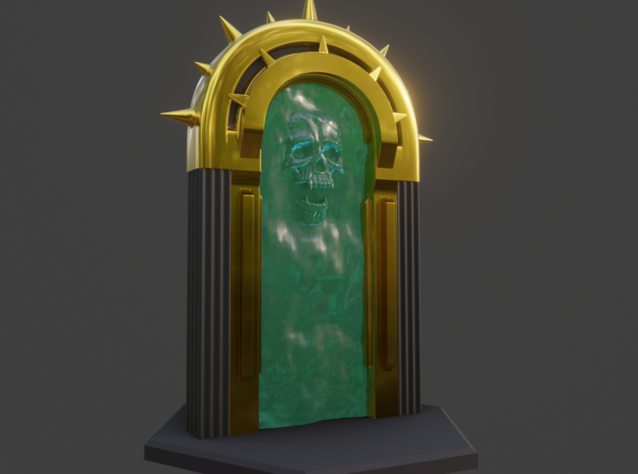 Dark Portal Version A 3d printed This shows a coloration-example (CG Render from 3D modeling app)