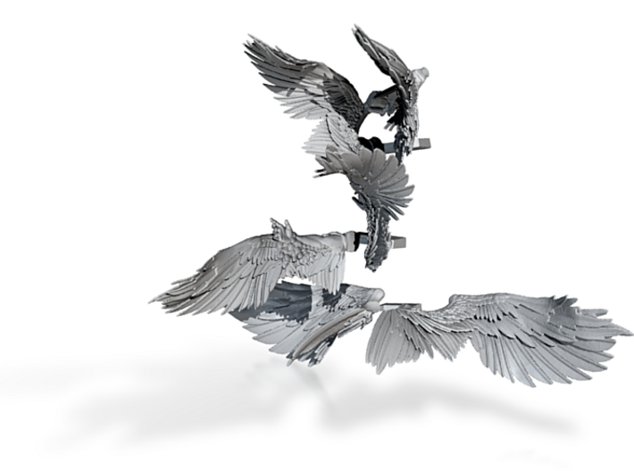 Anthropomorphic bird light arms (HSD miniatures) 3d printed 