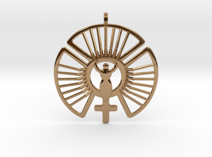 SOLAR FEMININE Venus Jewelry Symbol Necklace. 3d printed