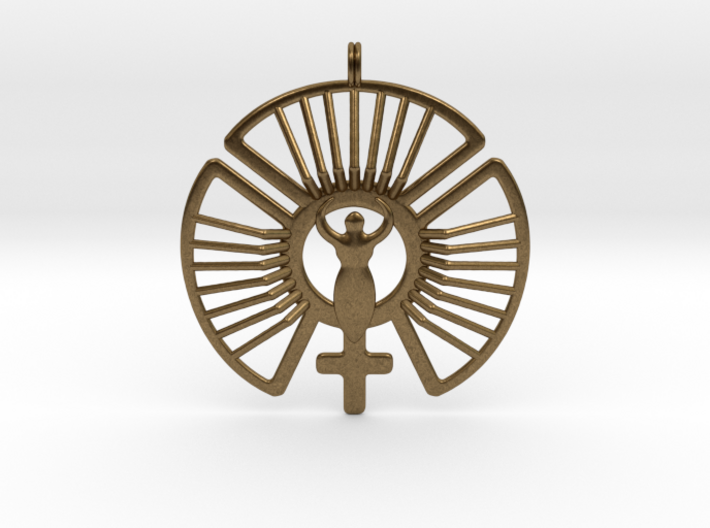 SOLAR FEMININE Venus Jewelry Symbol Necklace. 3d printed