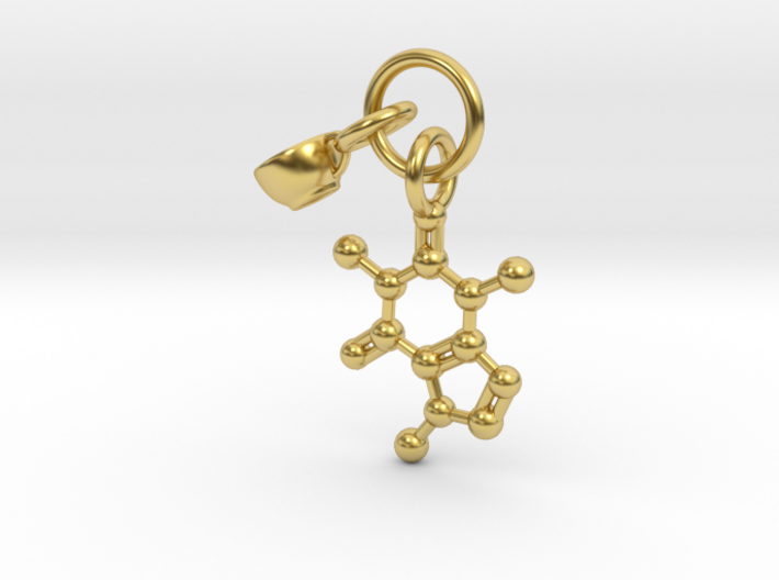 Cup Caffeine Charm Pendant - Science Jewelry 3d printed