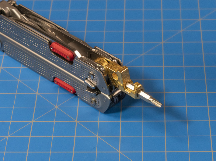 4mm Bit Holder Mod for Leatherman FREE P4 & P2 3d printed Deployed View