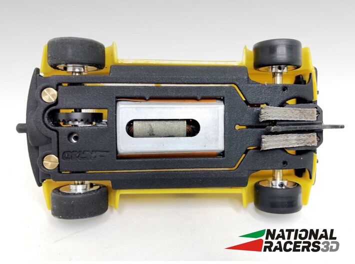 3D Chassis - SCALEXTRIC MlNl CLUBMAN (Inline-AiO) 3d printed 