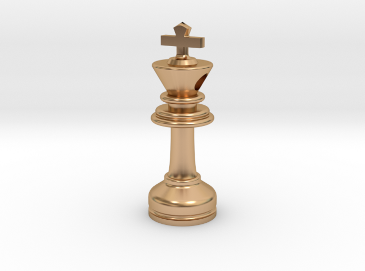 MILOSAURUS Jewelry Staunton Chess King Pendant 3d printed