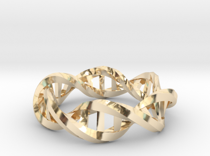 DNA Double Helix Ring 3d printed