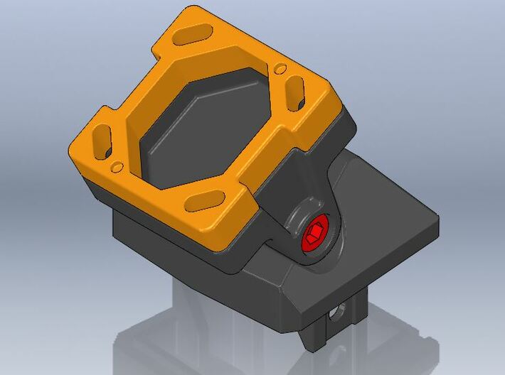 GPS Navi adapter plate Garmin 30mm_v02 3d printed with part 1 and part 2