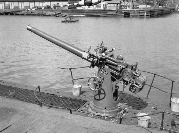 1/72 HMS 12 pdr 3''/45 Cal Gun Elevated 3d printed 