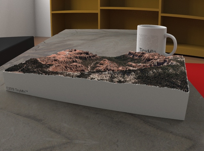 Bryce Canyon, Utah, USA, 1:10000 3d printed 