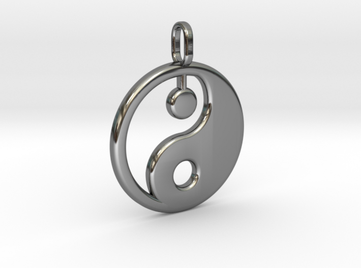 Yin yang pendant 3d printed