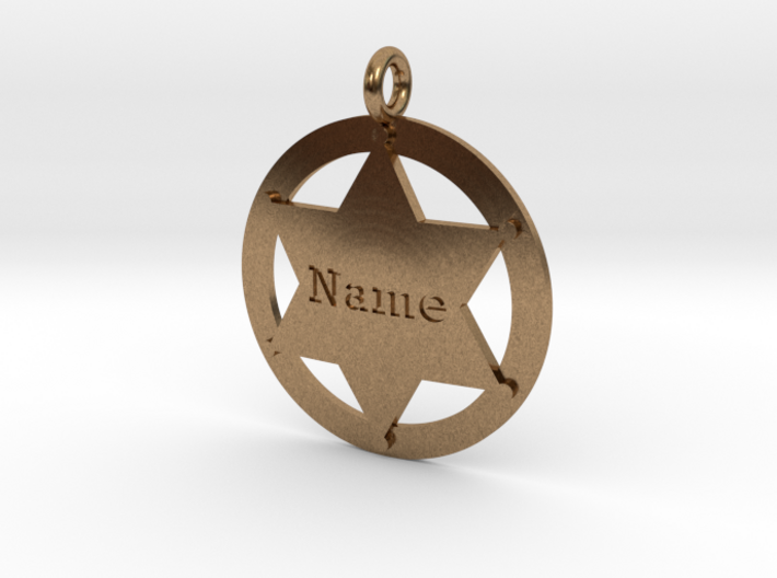 Sheriff's Star (6-point) Pet-Tag/Pendant (Thinner) 3d printed