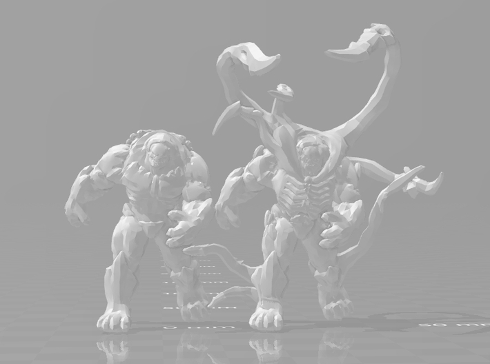 Gears of War infected Berserker miniature game rpg 3d printed 