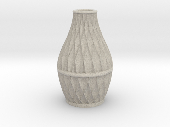 Scalloped Vase Neck 2 Spiral Small 3d printed