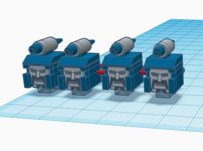 Heads for Sweep Kreons (Set 2 of 2) 3d printed Design in color