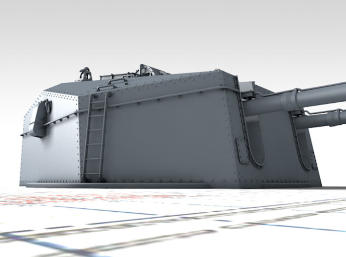 1/96 HMS Tiger Class 6"/50 QF MKN5 Gun (Water) x1 3d printed 3d render showing product detail