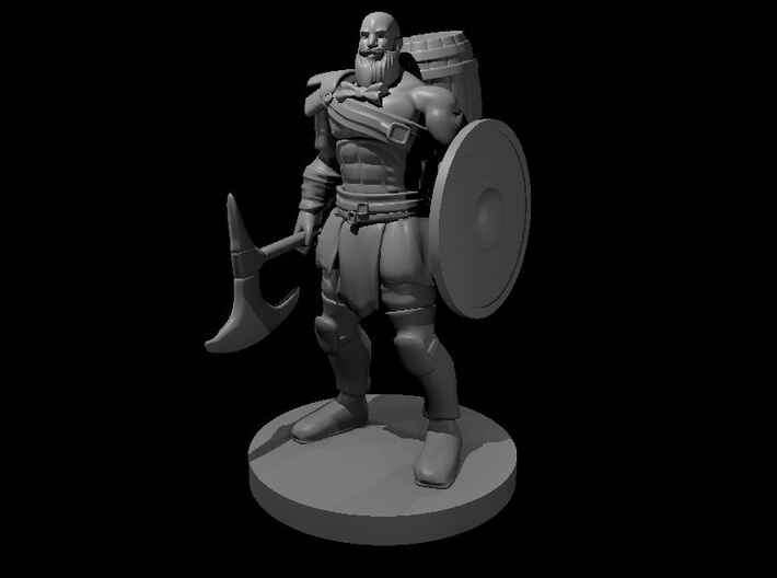 Barbarian with Beer Barrel on his back 3d printed