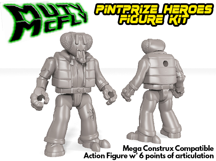 Muty McFly PPH Kit 3d printed Render of assembled figure.