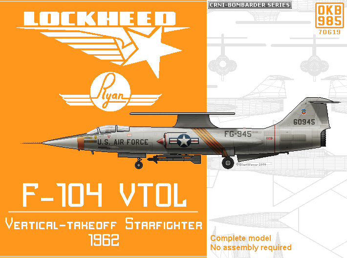 Lockheed-Ryan VTOL F-104 Starfighter 3d printed