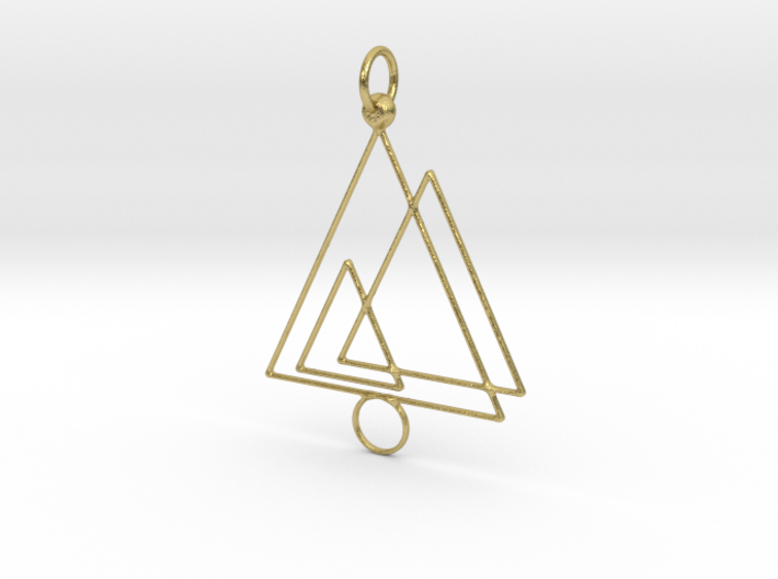 Triple triangle keychain 3d printed