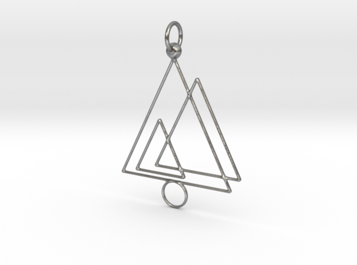 Triple triangle keychain 3d printed