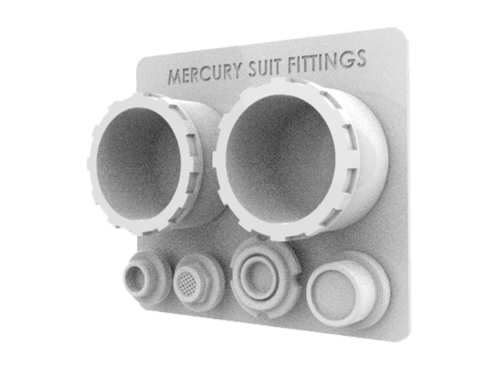 Project Mercury Suit Fittings 1/6 Scale 3d printed 