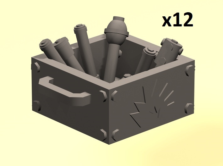 28mm stick bomb boxes 3d printed