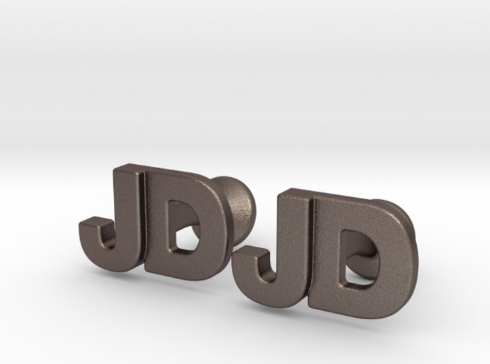 Monogram Cufflinks JD 3d printed