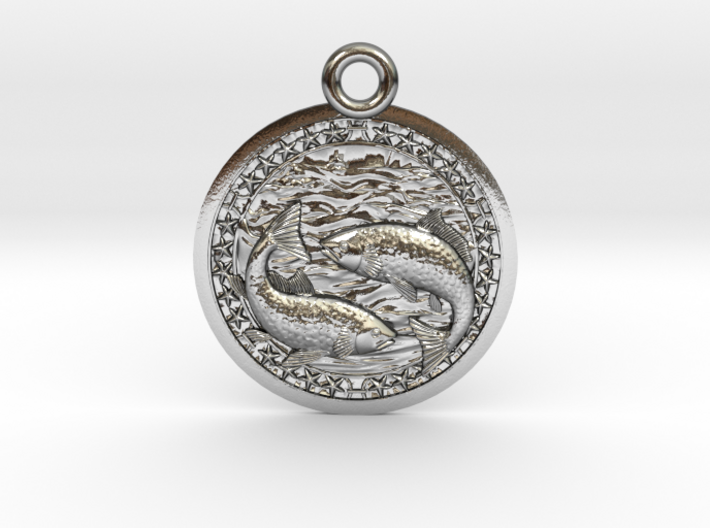 Zodiak Fish-Medaillon 3d printed