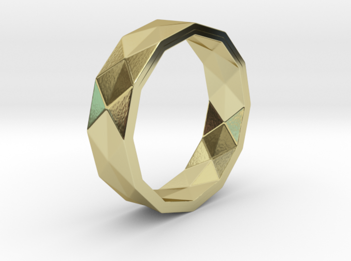 Triangle folding ring (Size9) 3d printed