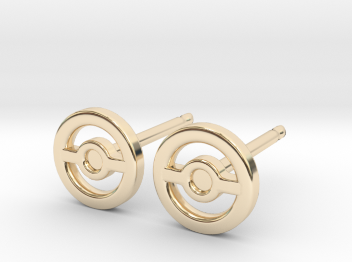 Pokeball Earrings - Holo 3d printed